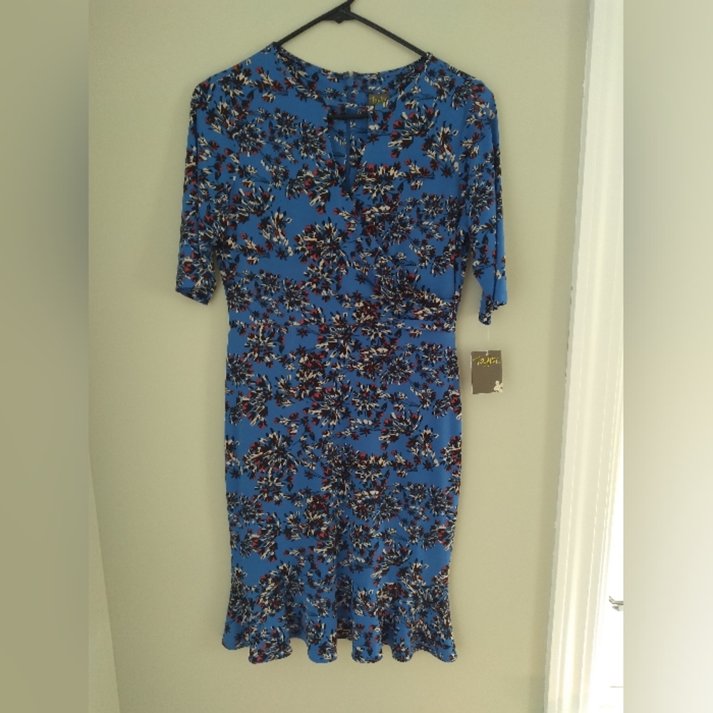 Blue patterned Dress